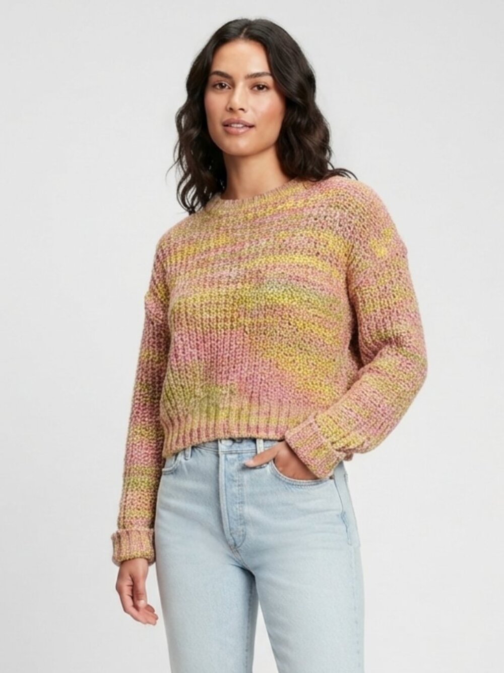 Anthropologie Multi-Color Knit Sweater Size Medium